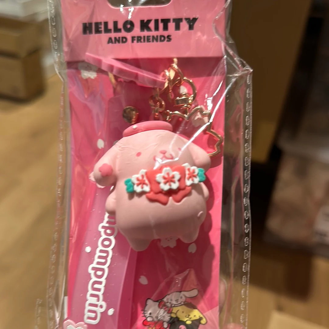 Hello Kitty - Keychain w/Hand Strap - Sakura Pompompurin - Image 2
