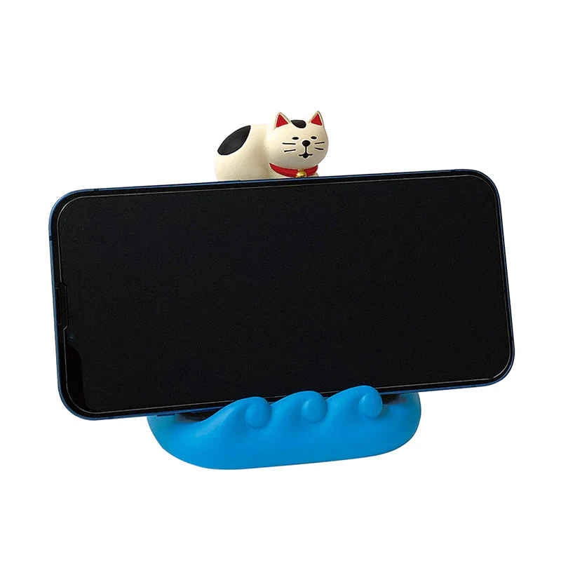 Decole Concombre Relaxing at Fuji Smartphone Stand - Black Cat - Image 2