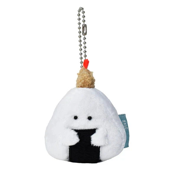 Ippinsha Onigiri-san Plush Keychain - Tempura Rice Ball - Image 2