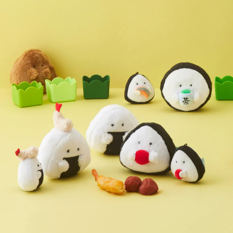 Ippinsha Onigiri-san Plush Keychain - Tempura Rice Ball - Image 3