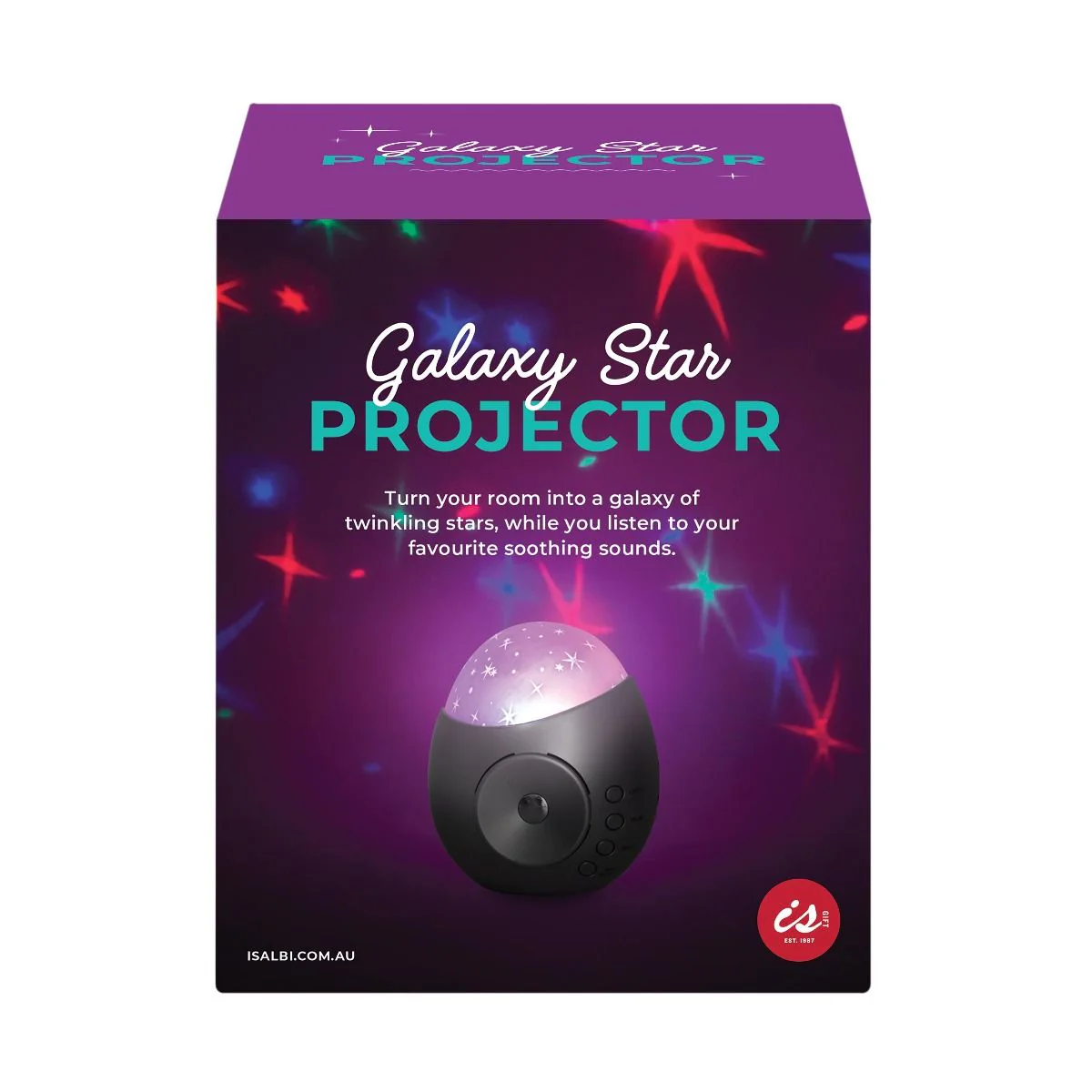 IS GIFT GALAXY STAR PROJECTOR & SOUND MACHINE - SILVER (MIN 4) SILVER 12X11.6X14.1CM - Image 3