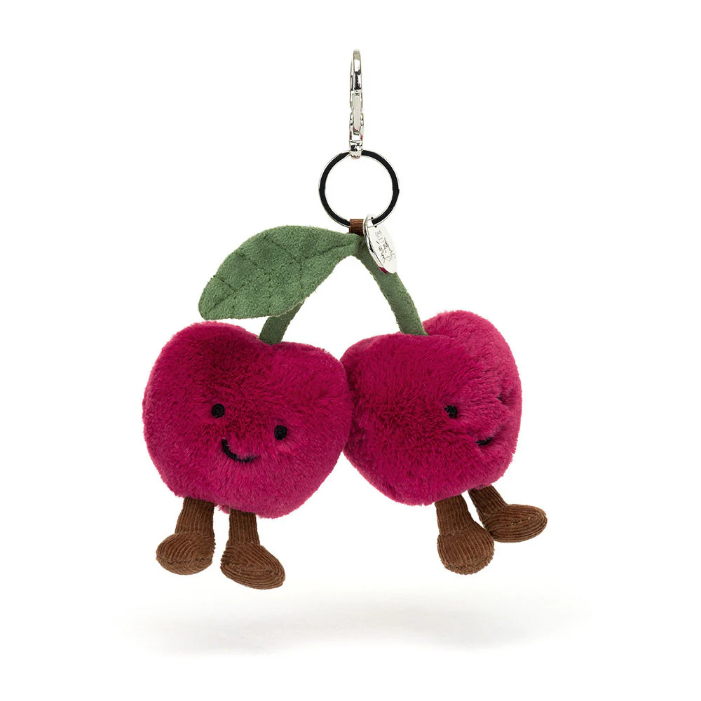 Jellycat Amuseables Cherries Bag Charm 16cm - Image 5