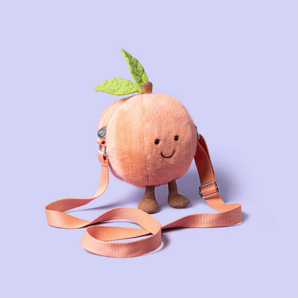 Jellycat Amuseables Peach Shoulder Bag 15cm - Image 2