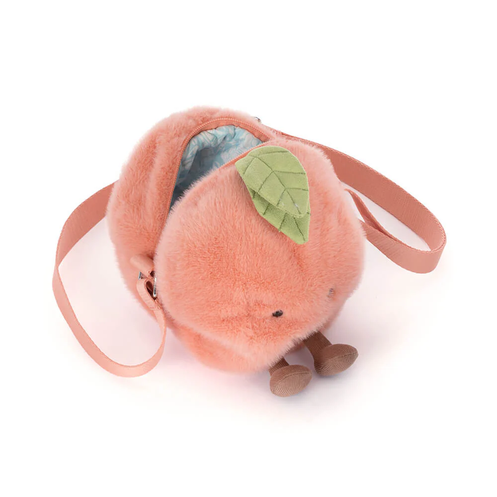 Jellycat Amuseables Peach Shoulder Bag 15cm - Image 3