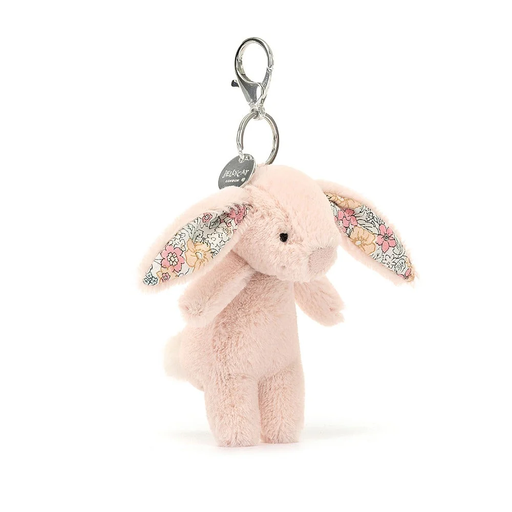 Jellycat Bag Charm Bashful Bunny Blossom Blush 17cm - Image 4