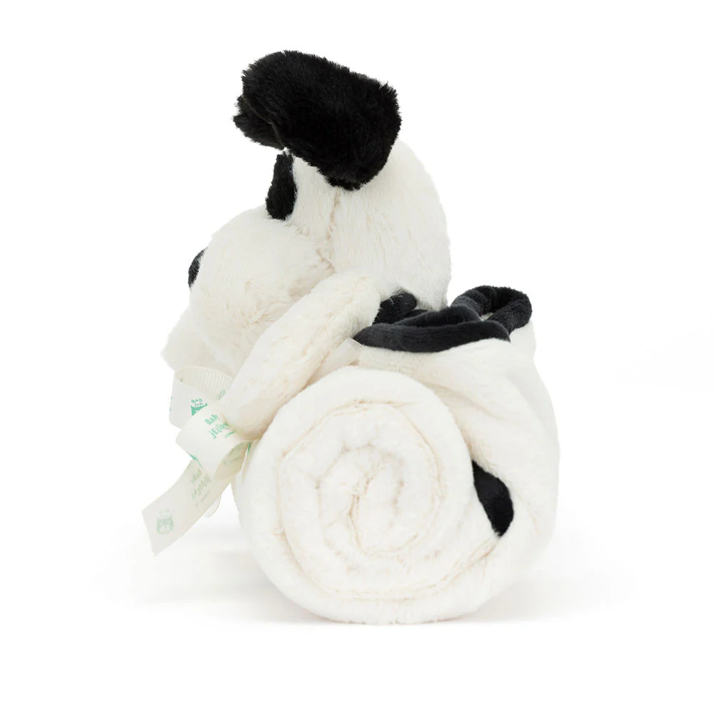 Jellycat Blankie Bashful Black & Cream Puppy 56cm - Image 2