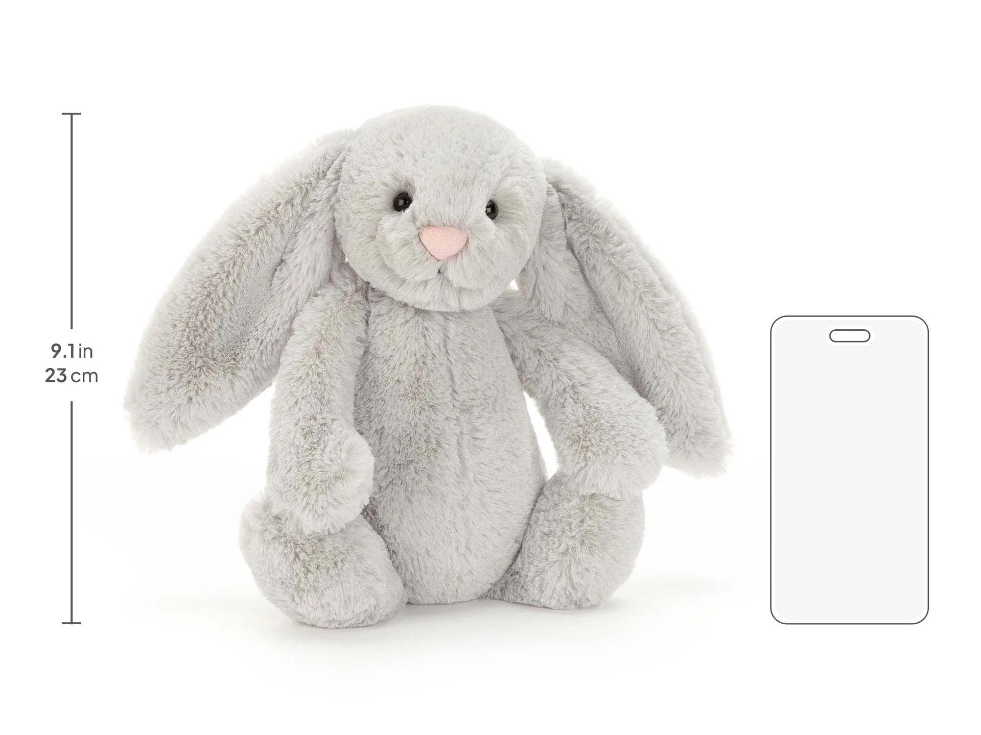 Jellycat Bashful Bunny Silver Original (Medium) 31cm - Image 4