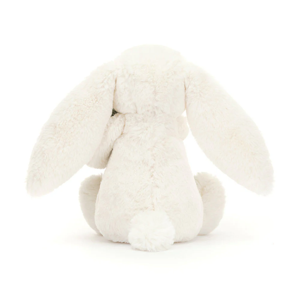 Jellycat Bashful Bunny with Christmas Tree 18cm - Image 3