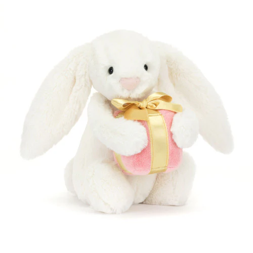 Jellycat Bashful Bunny with Present Little 18cm