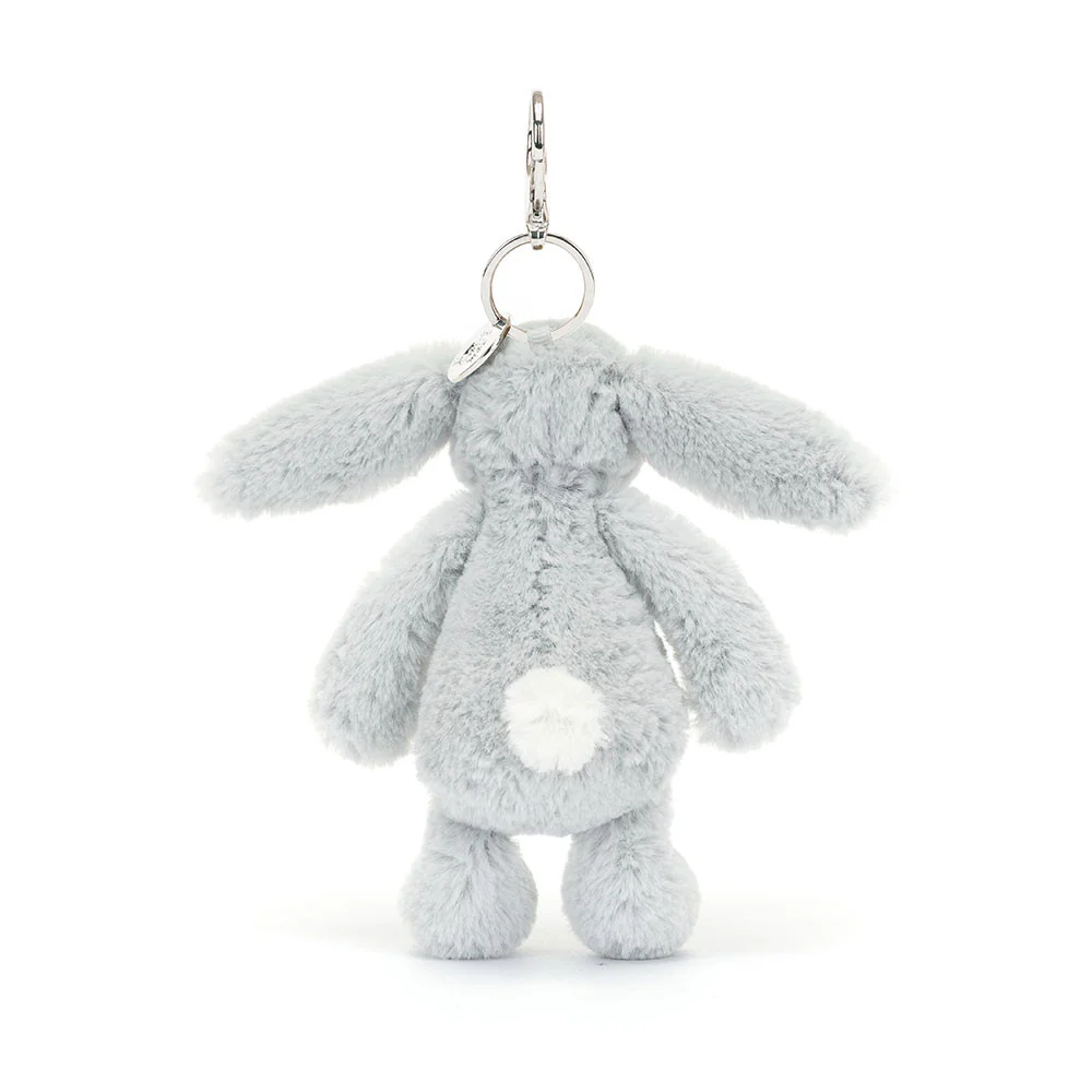 Jellycat Bag Charm Bashful Silver Bunny 18cm - Image 3