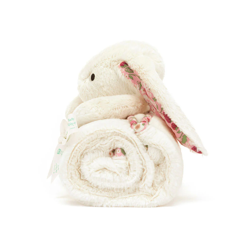 Jellycat Blossom Cream Bunny 'Berry' Blankie - Image 2