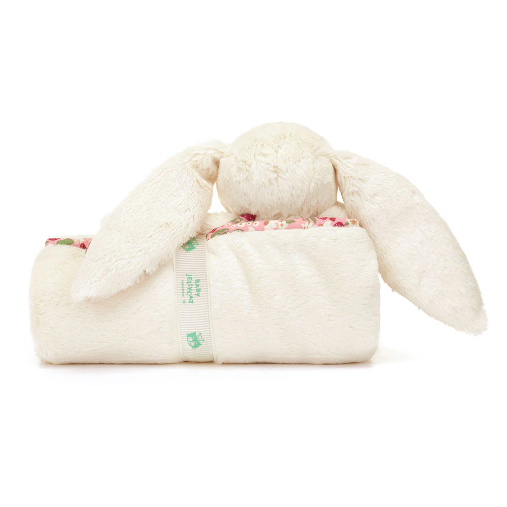 Jellycat Blossom Cream Bunny 'Berry' Blankie - Image 3