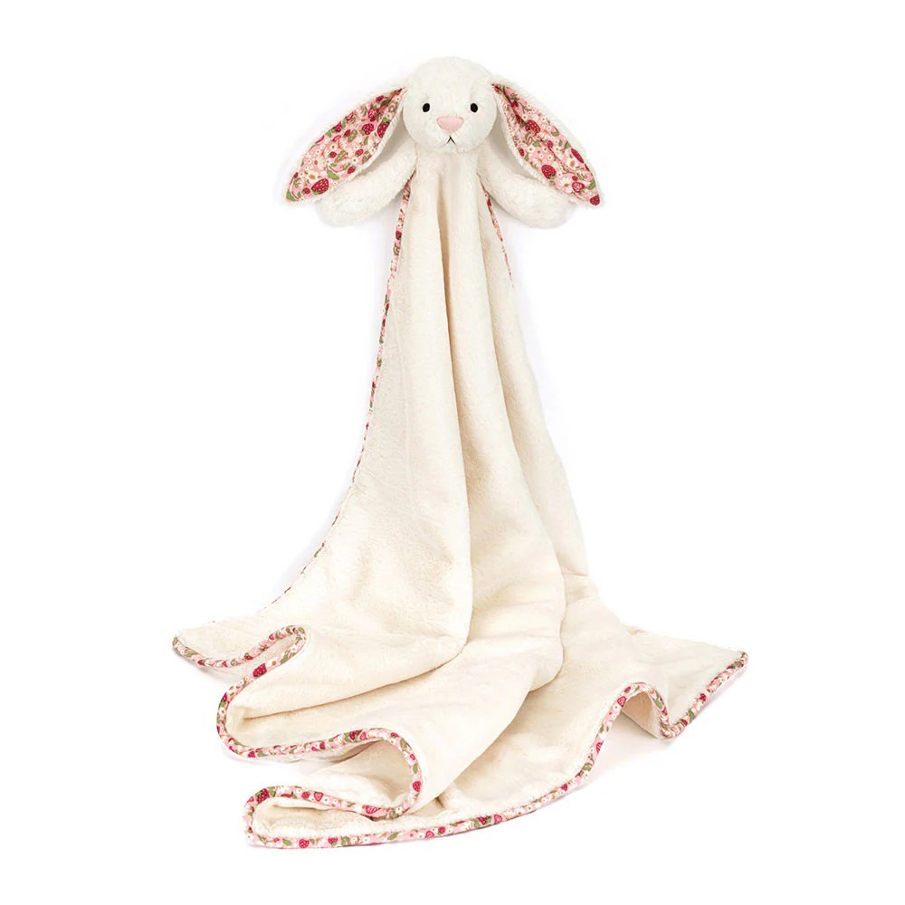 Jellycat Blossom Cream Bunny 'Berry' Blankie - Image 5