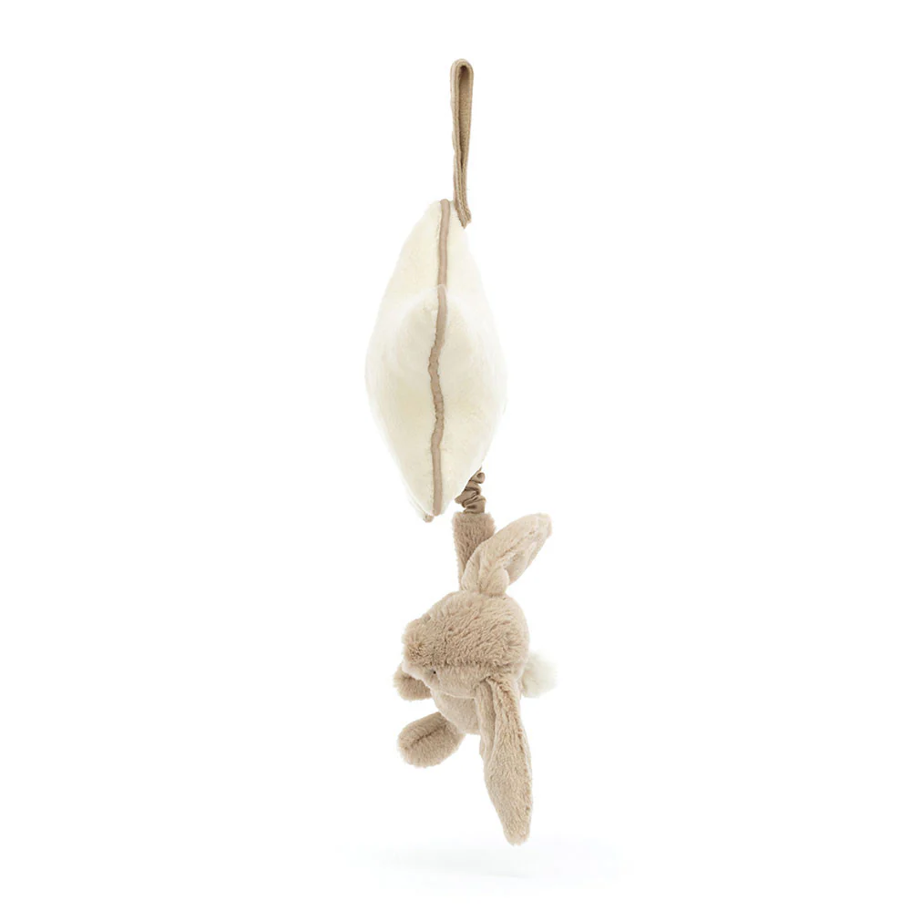 Jellycat Musical Pull Bashful Beige Bunny 30cm - Image 2