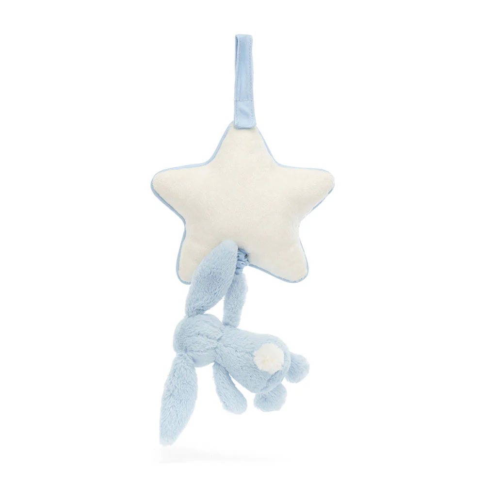 Jellycat Musical Pull Bashful Blue Bunny 30cm - Image 3