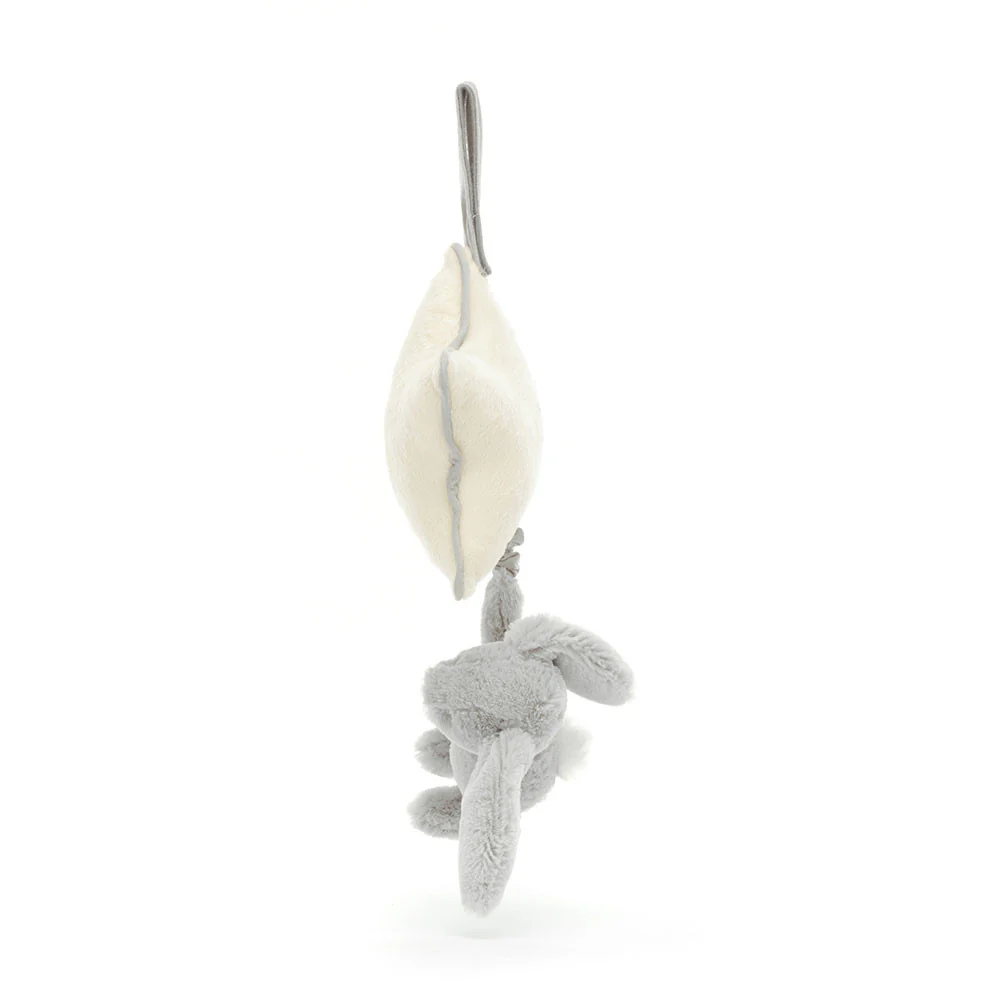 Jellycat Musical Pull Bashful Silver Bunny 30cm - Image 2