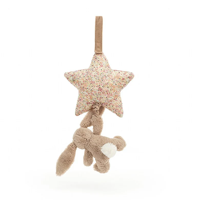 Jellycat Musical Pull Bunny Blossom Bea Beige 28cm - Image 3