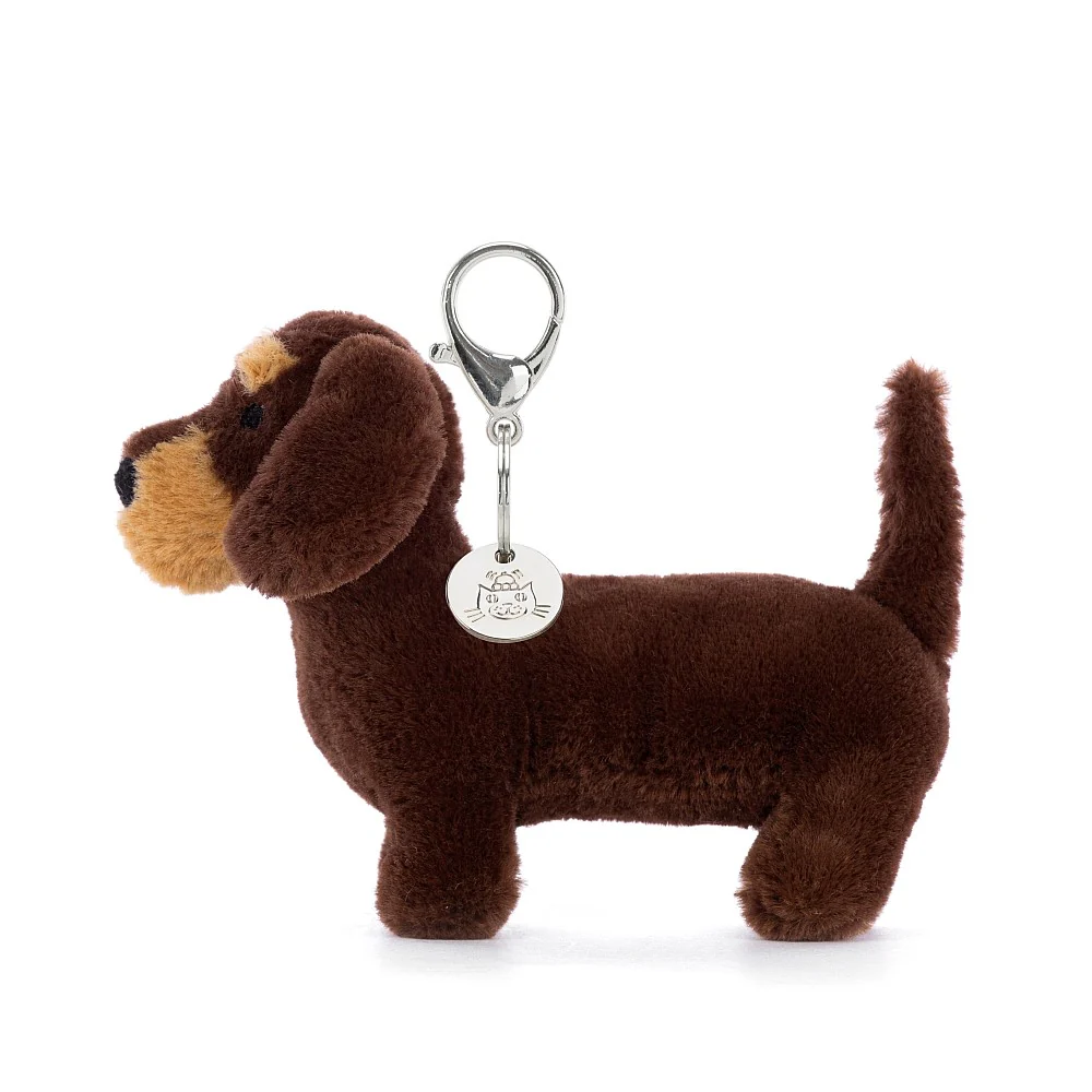 Jellycat Otto Sausage Dog Bag Charm 11cm - Image 3