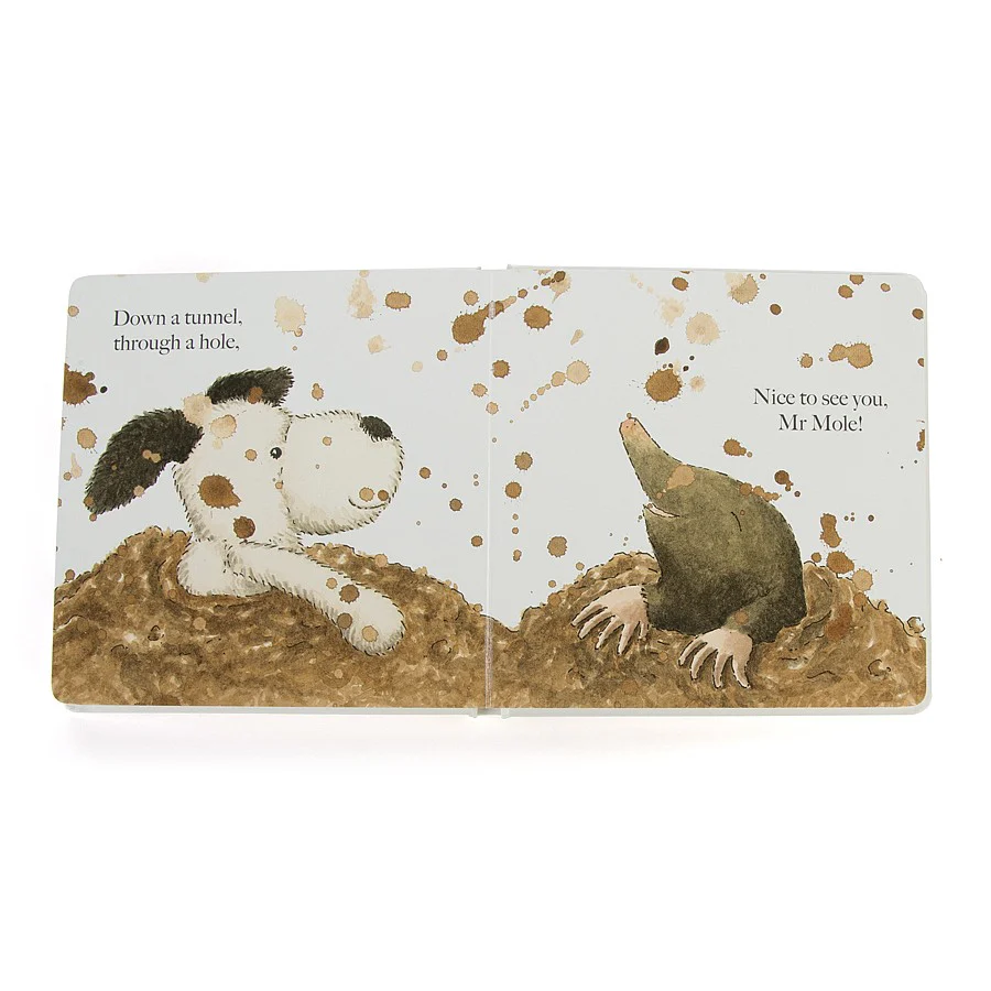 Jellycat Book Puppy Makes Mischief (Bashful Black & Cream Puppy) 19cm - Image 3