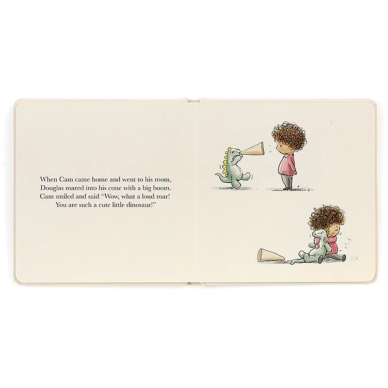 Jellycat Book The Not So Scary Dinosaur (Douglas the Dino) 19cm - Image 2