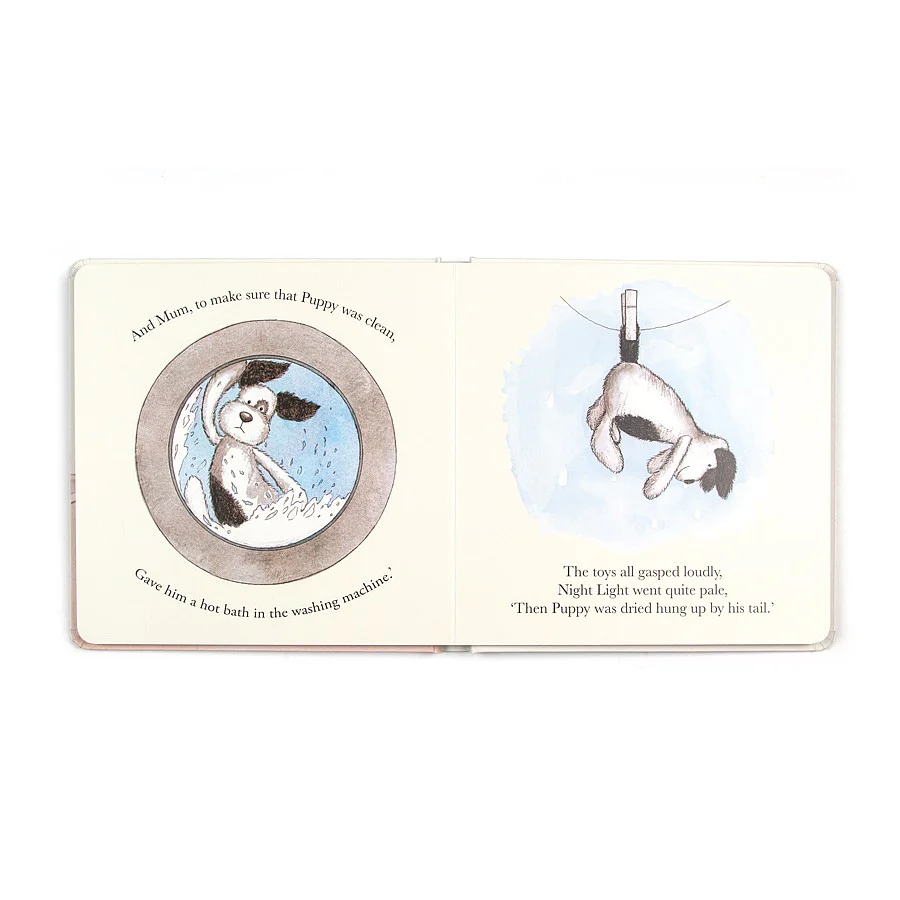 Jellycat Book The Scruffy Puppy (Bashful Black & Cream Puppy) 18cm - Image 3
