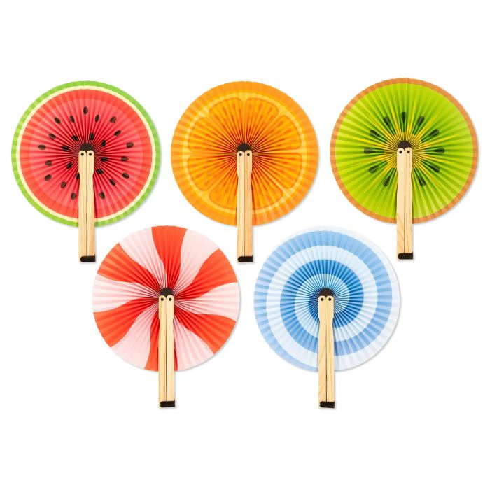 Kikkerland Fruity & Sweet Paper Fans - Image 2