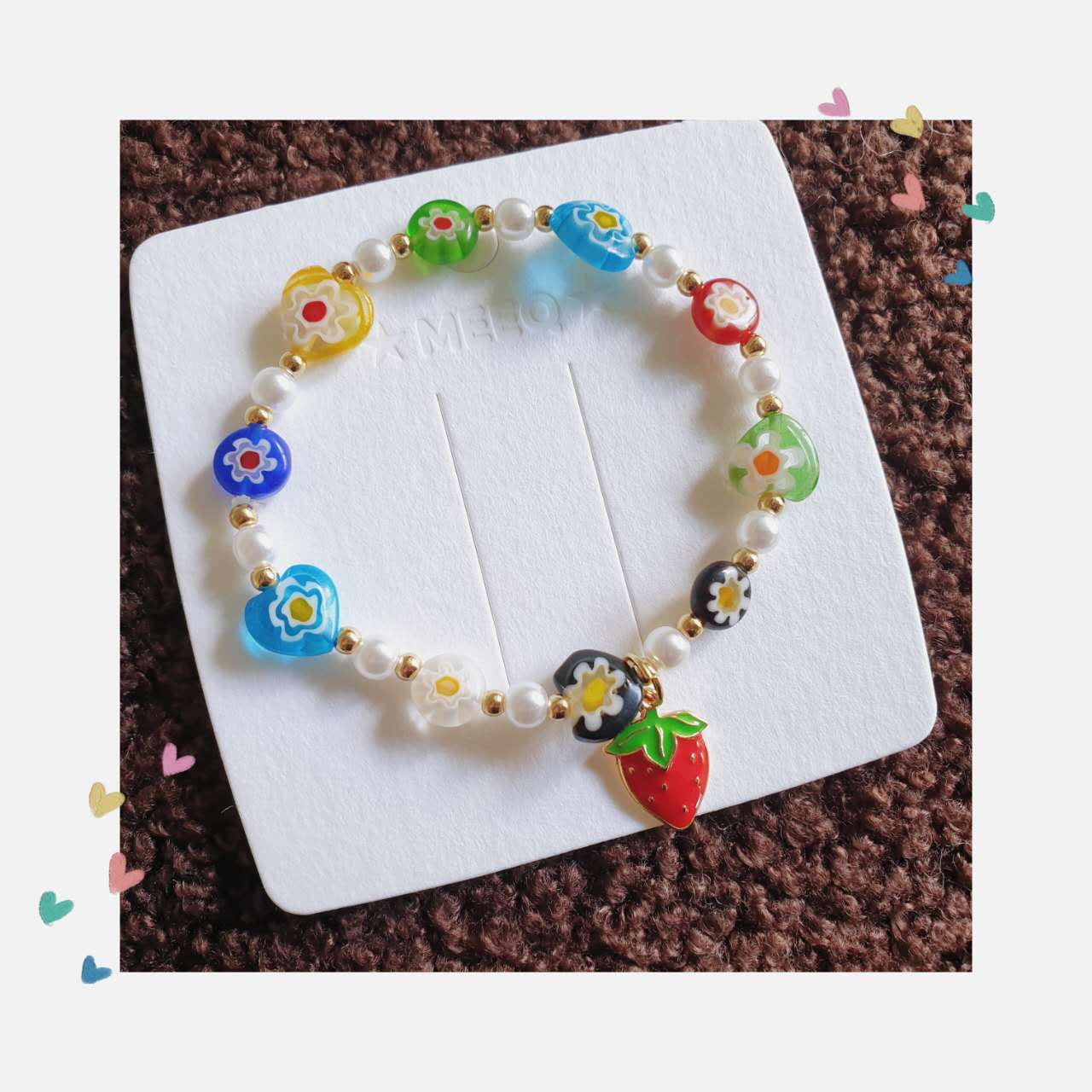 Luninana Bracelet - Strawberry Floral Bracelet LL004 - Image 5