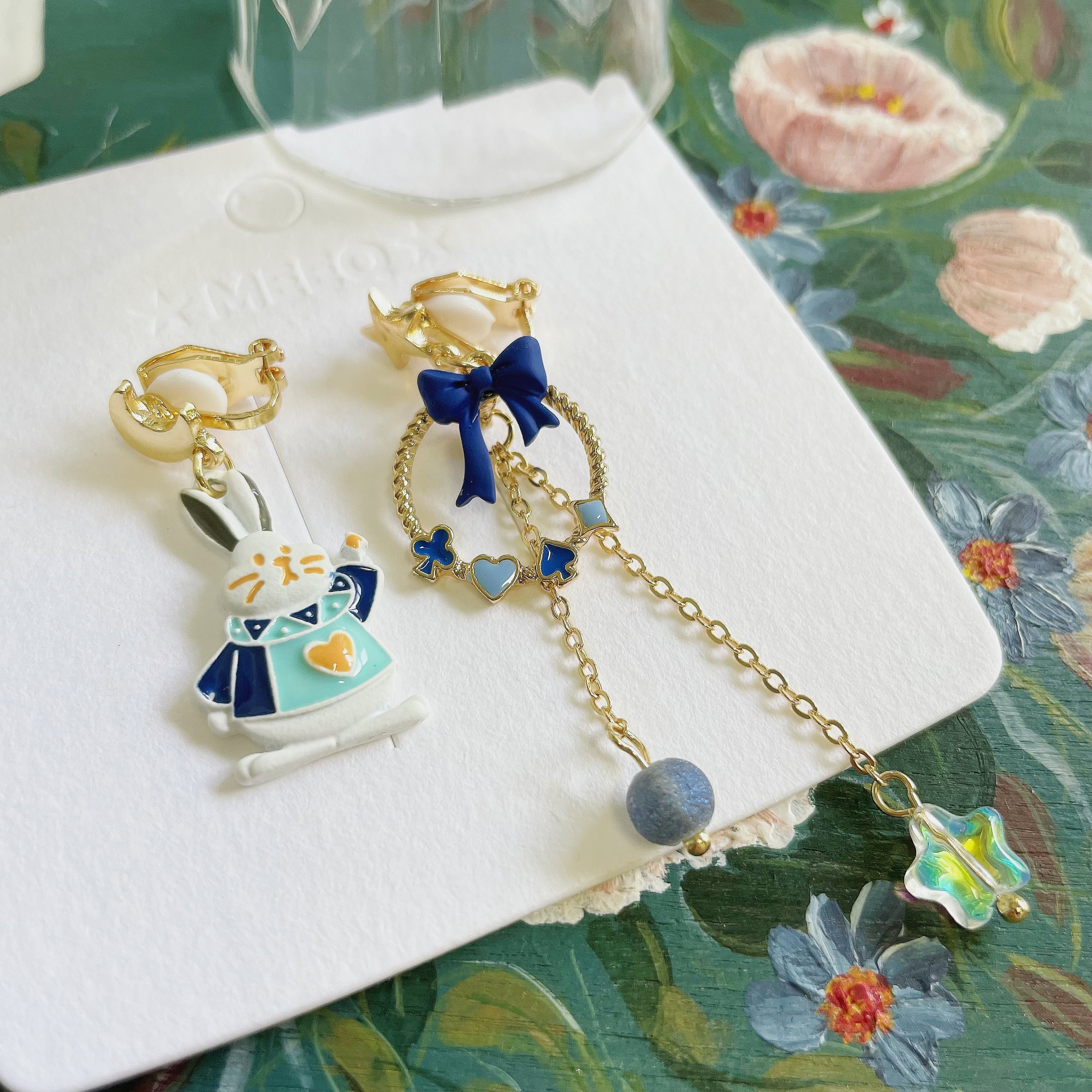 Luninana Clip-on Earrings - Bunny Jack of Heart YBY052 - Image 2