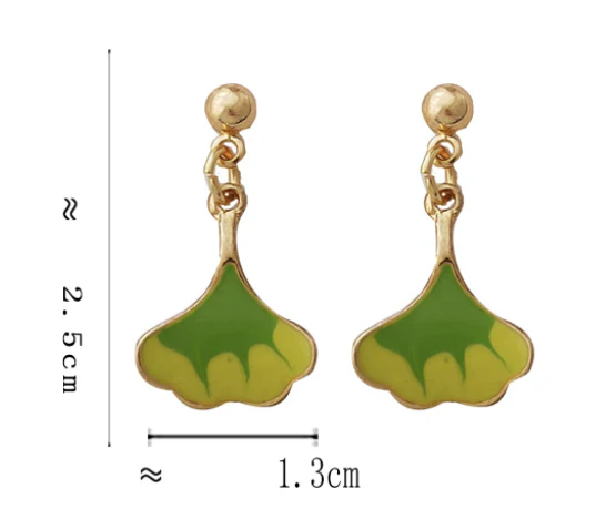 Luninana Clip-on Earrings - Ginkgo Leaf Earrings YBY081 - Image 2