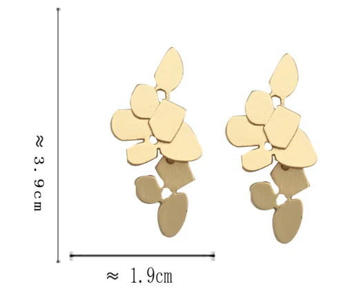 Luninana Clip-on Earrings - Golden Leaves Earrings YBY093 - Image 2