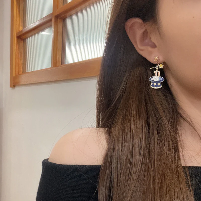 Luninana Clip-on Earrings - Magic Bunny Ribbon Earrings YBY025 - Image 2