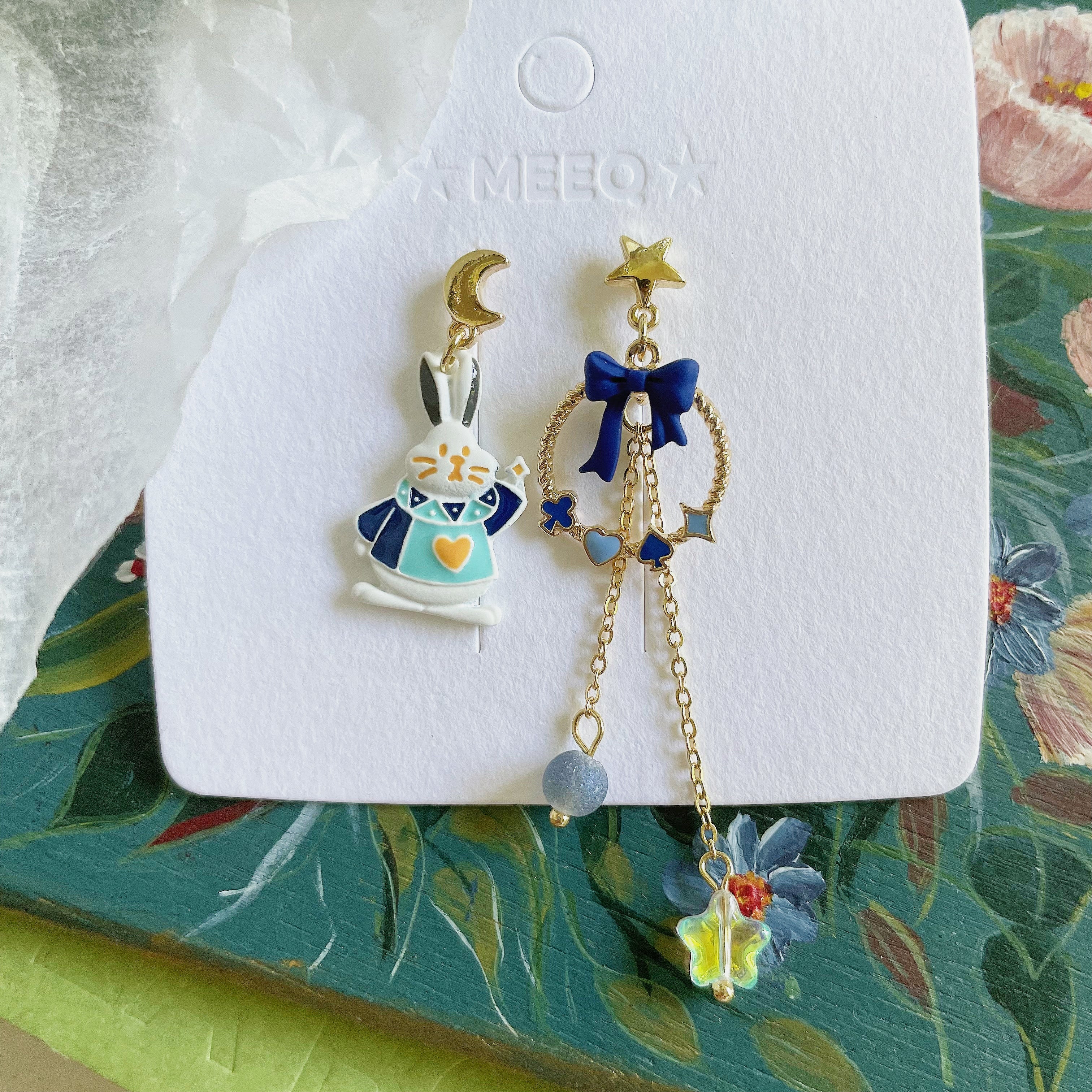Luninana Earrings - Bunny Jack of Hearts Earrings YBY051 - Image 2