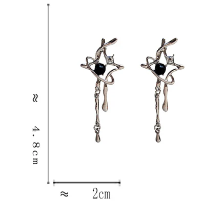 Luninana Earrings - Butterfly Shaped Black Pearl Earrings YBY080 - Image 2