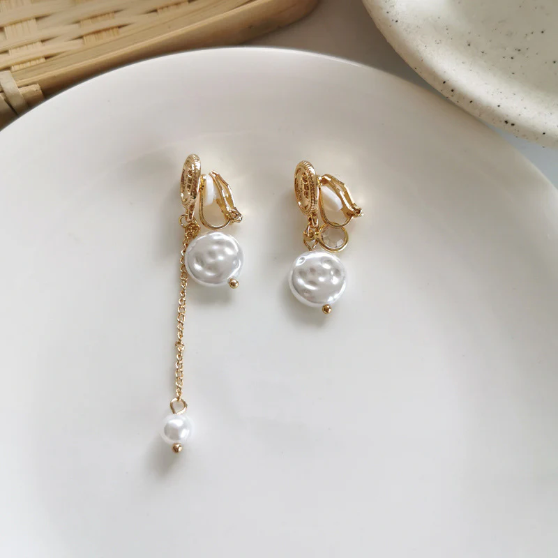 Luninana Earrings - Classic Coin Pearl Earrings YBY008