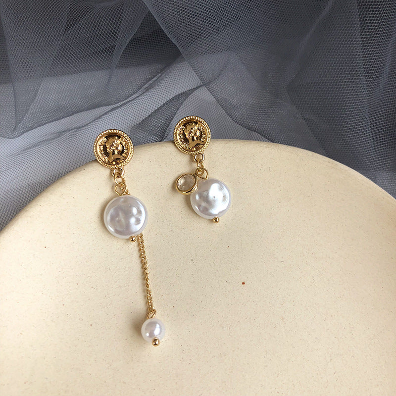 Luninana Earrings - Classic Coin Pearl Earrings YBY008 - Image 3
