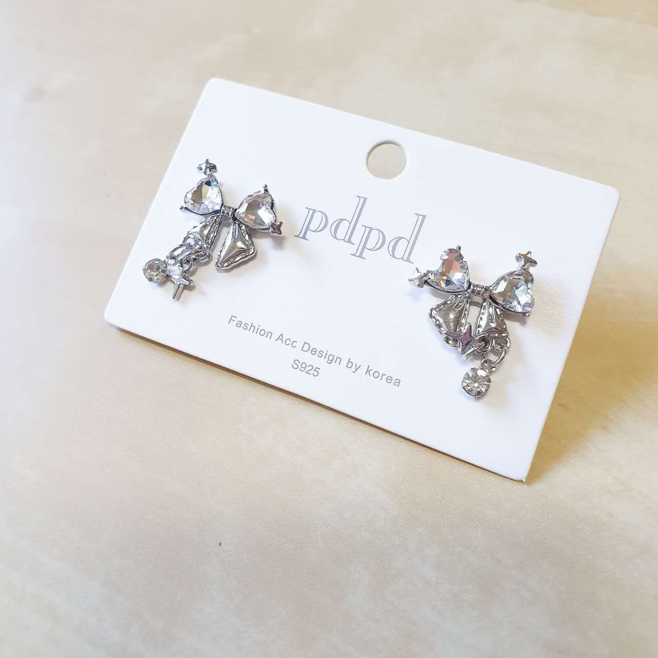 Luninana Earrings - Crystal Bow Tie Earrings YX021 - Image 2