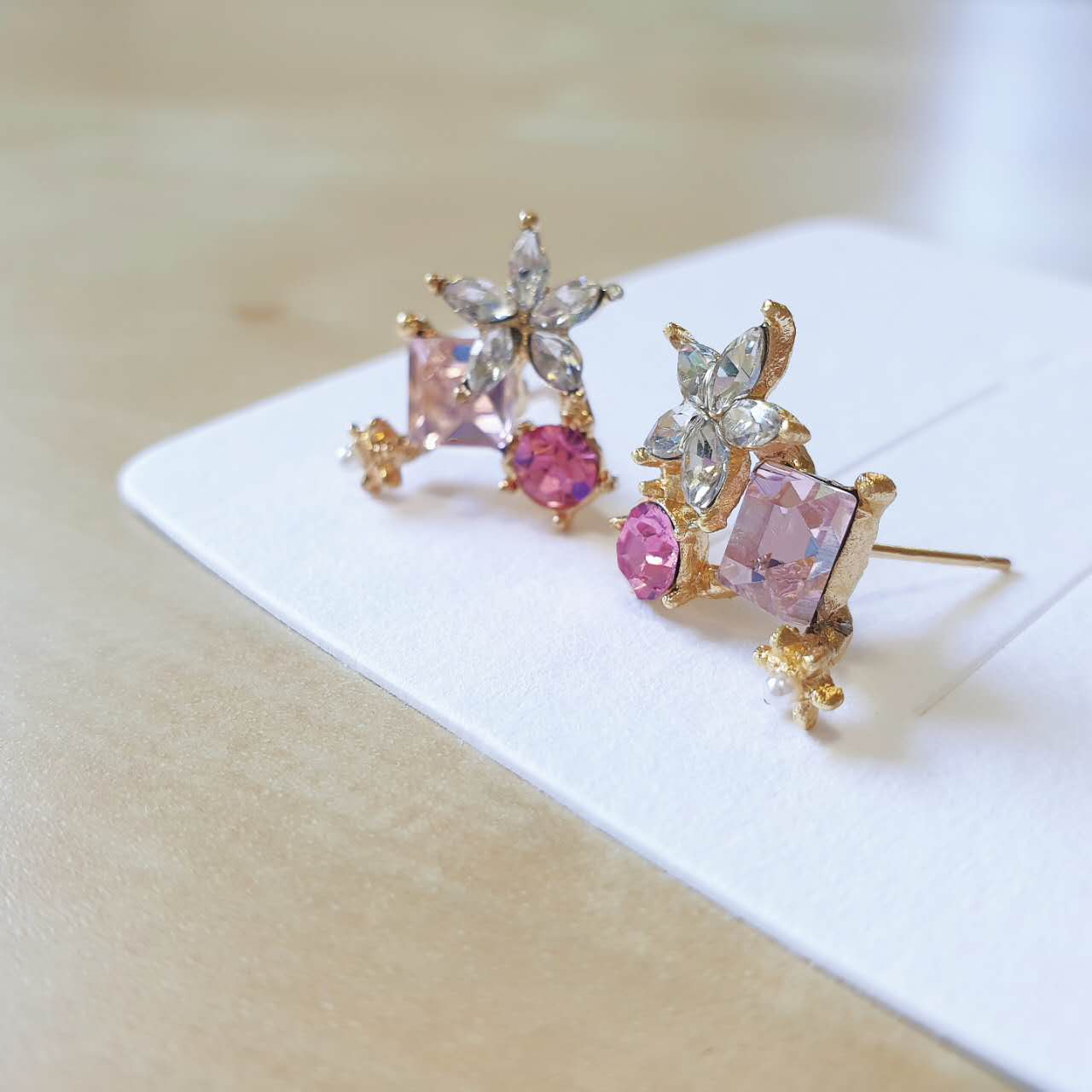 Luninana Earrings - Pink Flower Earrings YX006 - Image 4
