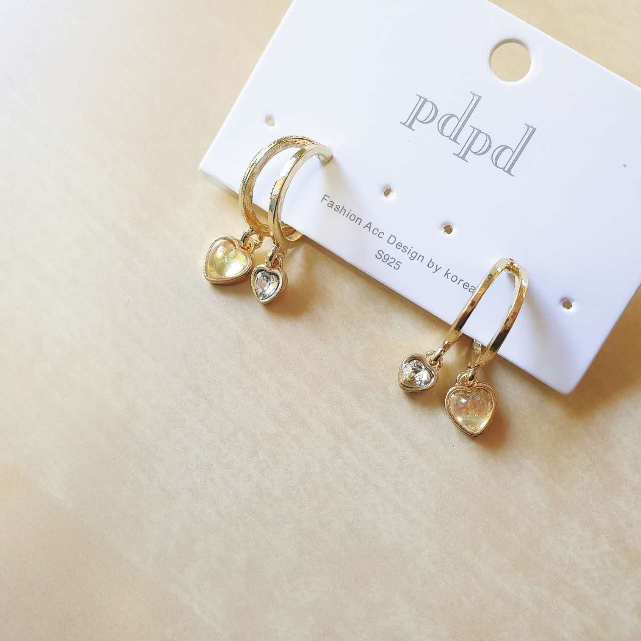 Luninana Earrings - French Styles Shiny Heart Earrings YX010 - Image 2