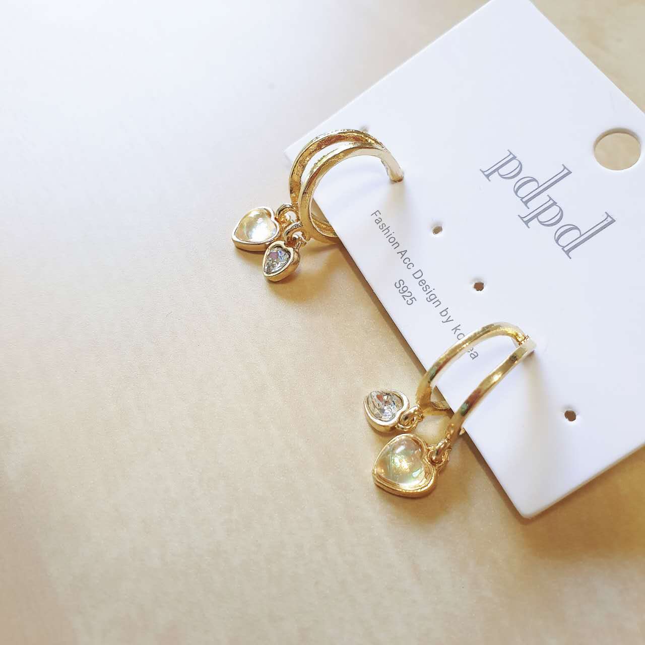 Luninana Earrings - French Styles Shiny Heart Earrings YX010 - Image 3