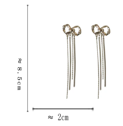 Luninana Earrings - Hanging Ribbon Earrings YBY023 - Image 2