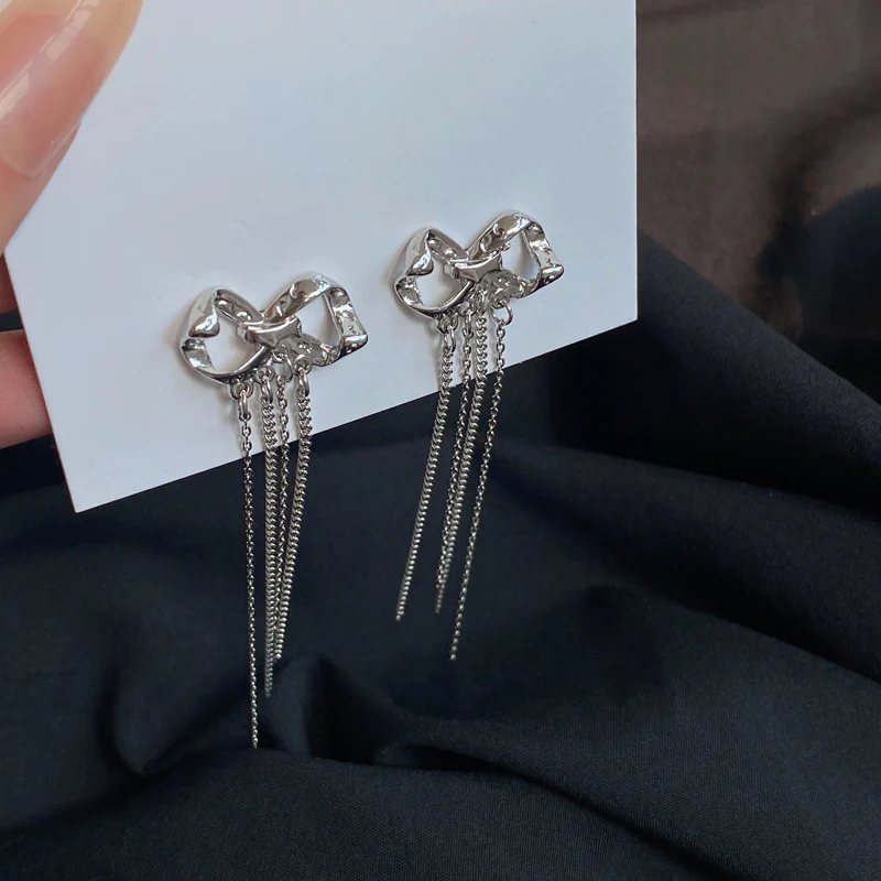 Luninana Earrings - Hanging Ribbon Earrings YBY023 - Image 4