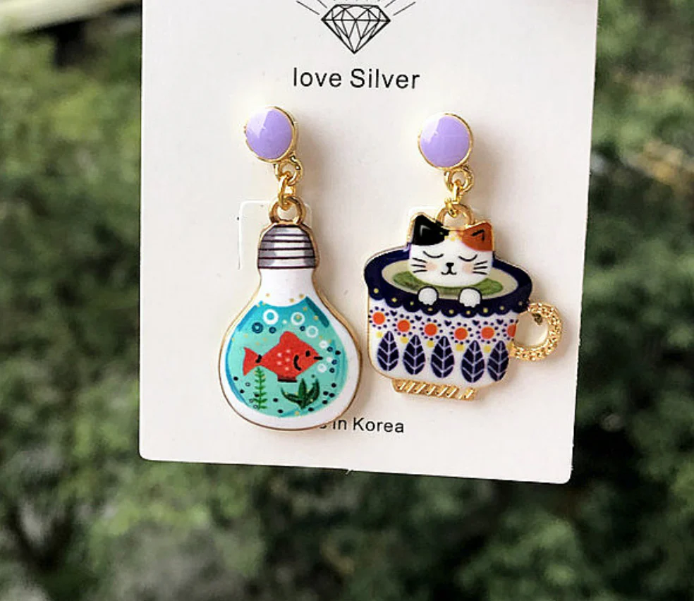 Luninana Earrings - Happy Cat Earrings - Calico XJ003 - Image 5