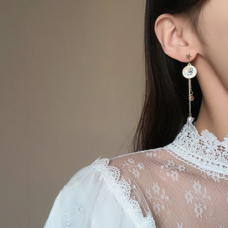 Luninana Earrings -  Lazy Coffee Cat Earrings YBY018 - Image 3