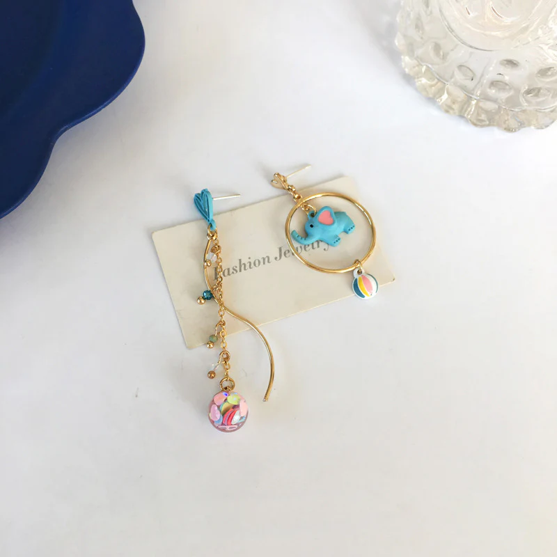 Luninana Earrings -  Little Happy Elephant Earrings YBY021 - Image 2