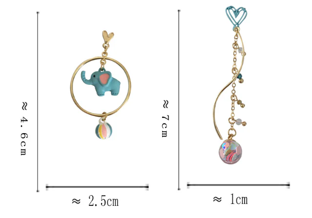Luninana Earrings -  Little Happy Elephant Earrings YBY021 - Image 3