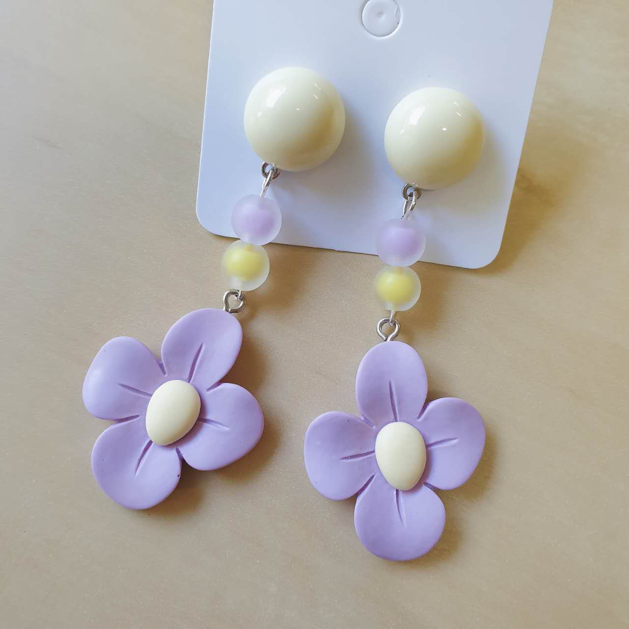 Luninana Earrings - Purple Flower Earrings XJ007 - Image 3