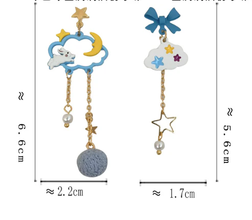 Luninana Earrings - Skyward Bunny Earrings YBY029 - Image 2