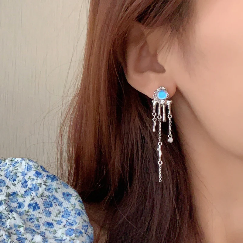 Luninana Earrings - Water Drops with Gem Earrings YBY082 - Image 3