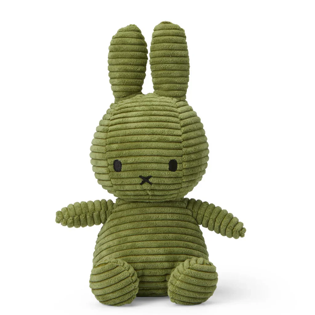 Miffy & Friends Miffy (ECO) Corduroy Olive Green 23cm - Image 2
