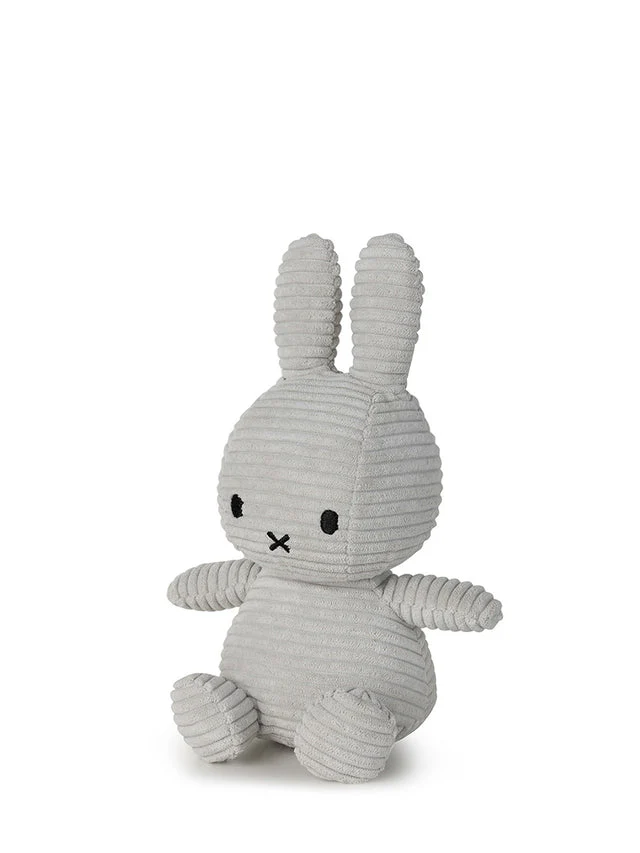 Miffy & Friends Miffy (ECO) Corduroy Soft Grey 23cm - Image 2